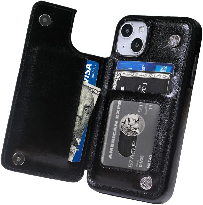 Photo 1 of 
Midola Wallet Case for iPhone 13 with Card Holder Cover Cell Phone Leather Protective Purse 6.1 Inch Black
Color:Black