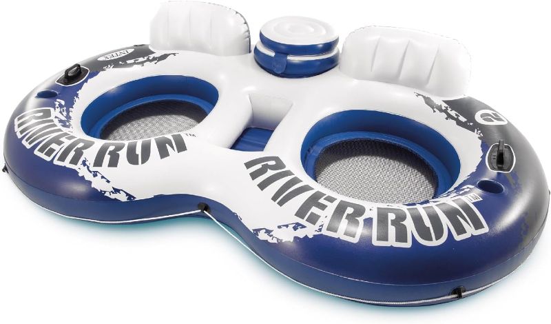 Photo 1 of 
Intex 58837EP River Run 2 Inflatable Floating Lounge: Comfortable Backrests – Built-in Cup Holders – Cooler with Lid – 2 Person – 440lb Weight Capacity