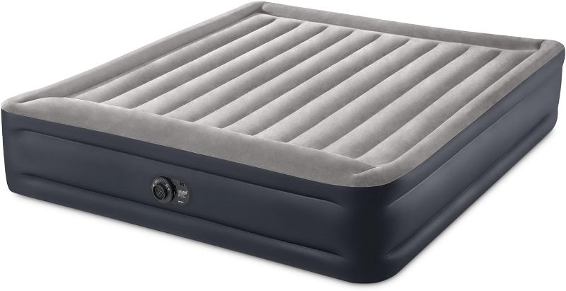 Photo 1 of 
Intex Dura Beam Plus Deluxe Raised Pillow Inflatable Blow Up Portable Firm Air Mattress with Built-in Internal Air Pump, King-Sized Bed
Size:King