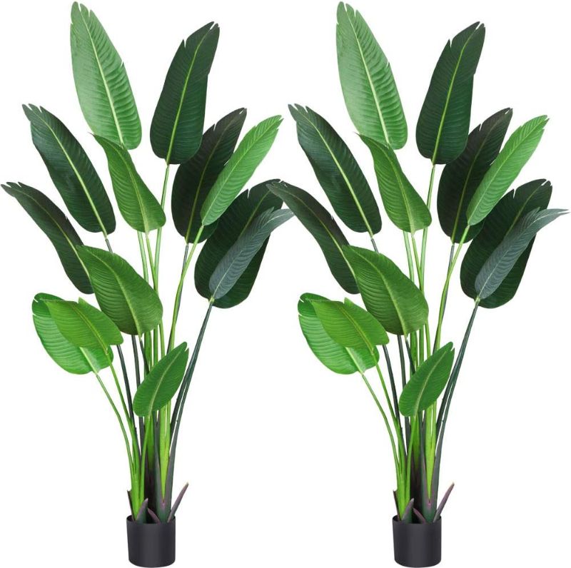 Photo 1 of 
Fopamtri Artificial Bird of Paradise Plant 6 Feet Fake Palm Tree with 13 Trunks Faux Tree for Indoor Outdoor Modern Decoration Feaux Plants in Pot for Home...
Item Package Quantity:2
Size:6 feet