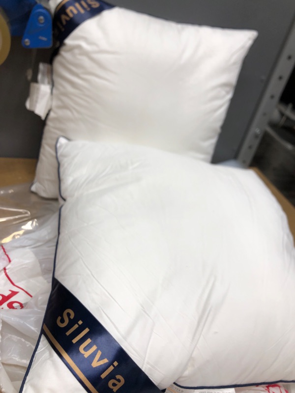 Photo 2 of **EASY REMOVE COVERS FOR WASHING**
Siluvia 18"x18" Pillow Inserts Set of 2 Decorative 18" Pillow Inserts with 100% Cotton Cover Square Interior Sofa Throw Pillow Inserts Decorative White Pillow Insert Pair Couch Pillow
