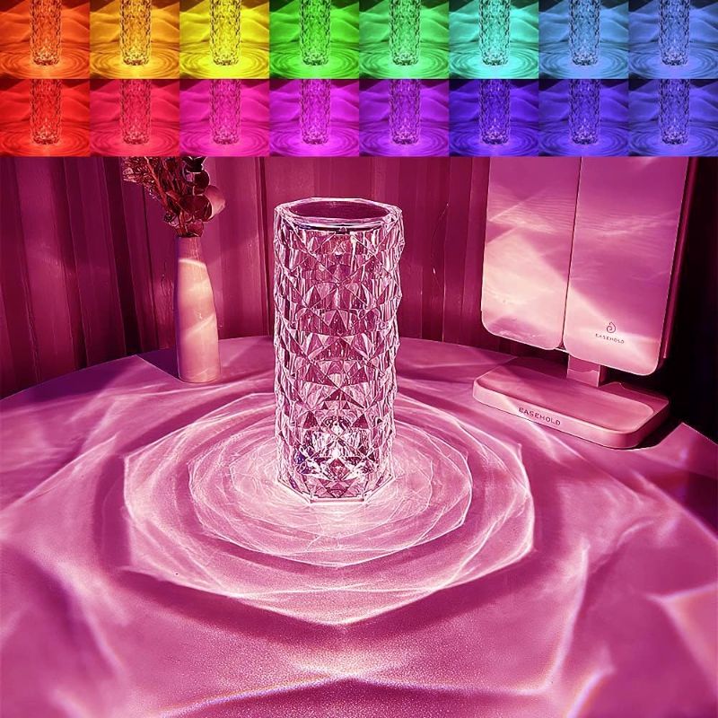 Photo 1 of **missing charging cord**
Crystal Table Lamp,RGB Rose Diamond Touch Lamps,Color Changing Night light for Bedroom/Living Room/Party Dinner Decor Creative Light (Remote & Touch
