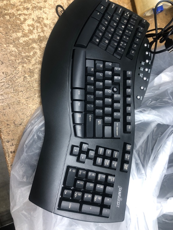 Photo 2 of **MISSING MOUSE, KEYBOARD ONLY***MISSING NUMBER 9 KEY**
Perixx Periduo-505, Wired USB Ergonomic Split Keyboard and Vertical Mouse Combo with Adjustable Palm Rest and Short Tactical Membrane Keys, US English Layout
