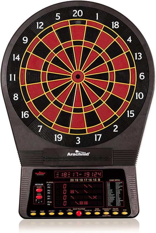 Photo 1 of Arachnid Cricket Pro 800 Electronic Dartboard with NylonTough Segments for Improved Durability and Playability and Micro-Thin Segment Dividers for Reduced Bounce-Outs
