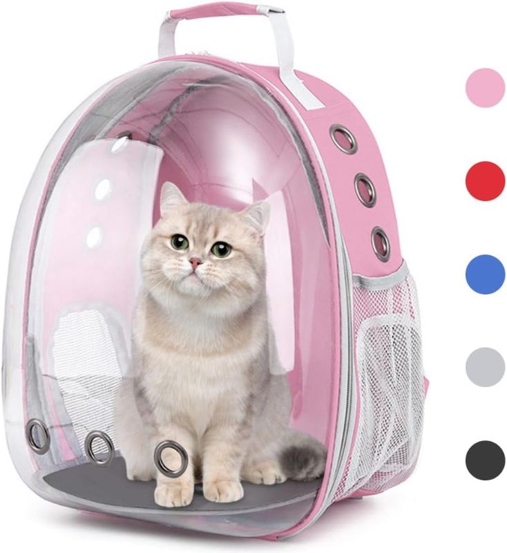 Photo 1 of ***STOCK PHOTO REFERENCE ONLY***
Pet Backpack Carrier with Harness Backpack with Bubble Clear Front for Cats, Small Dogs, Bunnies etc with Harness Included, Pet Carrier for Traveling, Walking, Hiking and Outdoor Activities
