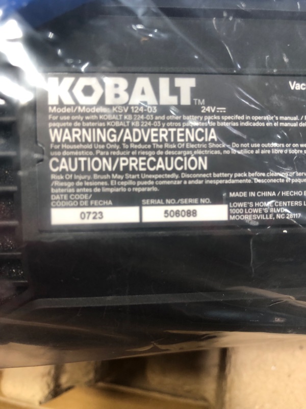 Photo 2 of Kobalt 24 Volt Cordless Pet Stick Vacuum (Convertible To Handheld)
