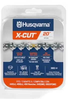 Photo 1 of Husqvarna X-Cut SP33G 80 Link Replacement Chainsaw Chain For 20-in, 0.05-in Gauge,0.325-in Pitch