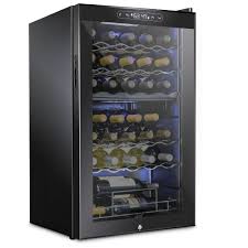 Photo 1 of *Minor Damage* Schmecke 33 Bottle Dual Zone Wine Fridge, Cooler Refrigerator W/Lock
