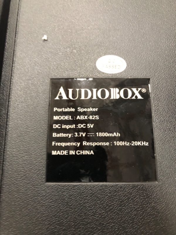 Photo 1 of AUDIOBOX ABX-82S Portable 8" PA Speaker with Stand, WaveSync™ Technology, Bluetooth, LED Lights, 1100W - includes Microphone & USB Cable