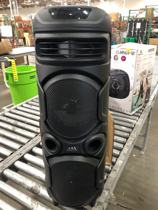 Photo 3 of ***USED - MISSING ACCESSORIES - UNTESTED - SEE COMMENTS***
Audiobox Dual 8" Portable Party PA Speaker P/N ABX-2900R LED Lit RGB 32"Tall