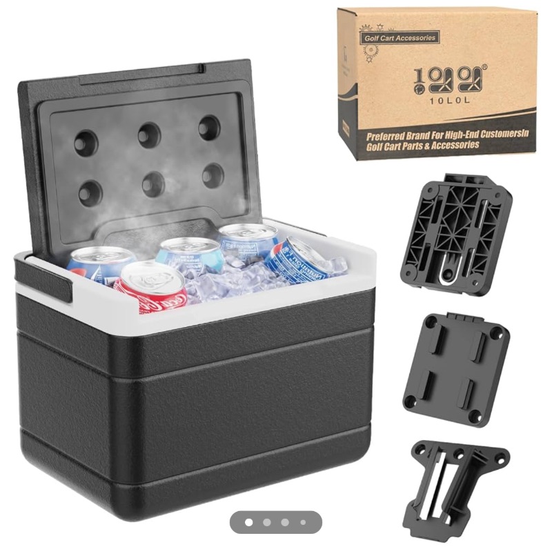 Photo 1 of 10L0L Golf Cart Cooler with Mounting Bracket Kit Caddy Fits Yamaha Club Car and EZGO, Portable 48H Cooling Golf Cart Ice Chest 102588101 103886801