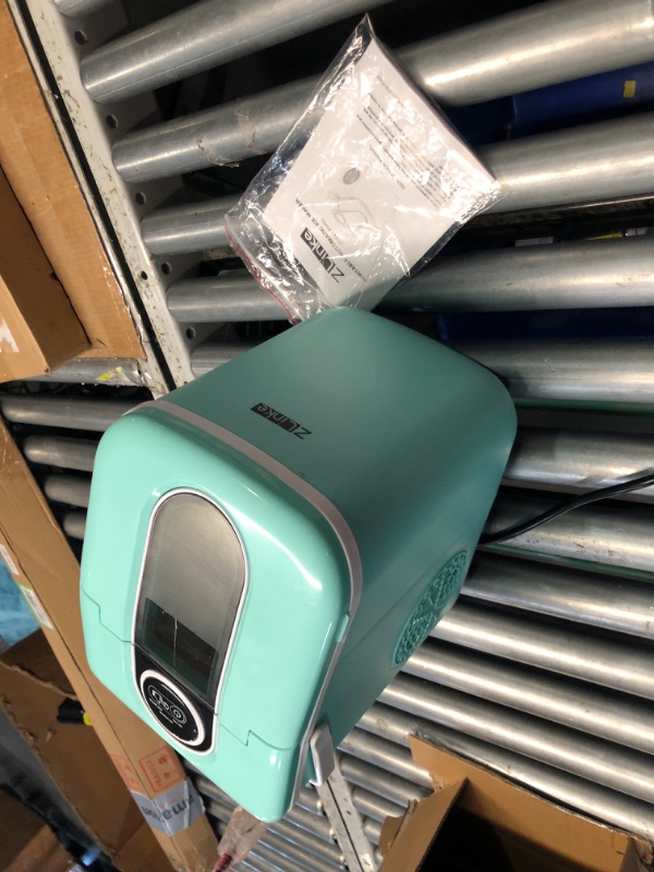 Photo 4 of ***USED - DIRTY - POWERS ON - UNABLE TO TEST FURTHER***
Countertop Ice Maker, Ice Maker Machine 6 Mins 9 Bullet Ice, 26.5lbs/24Hrs, Portable Ice Maker Machine with Self-Cleaning, Ice Scoop, and Basket(Teal)