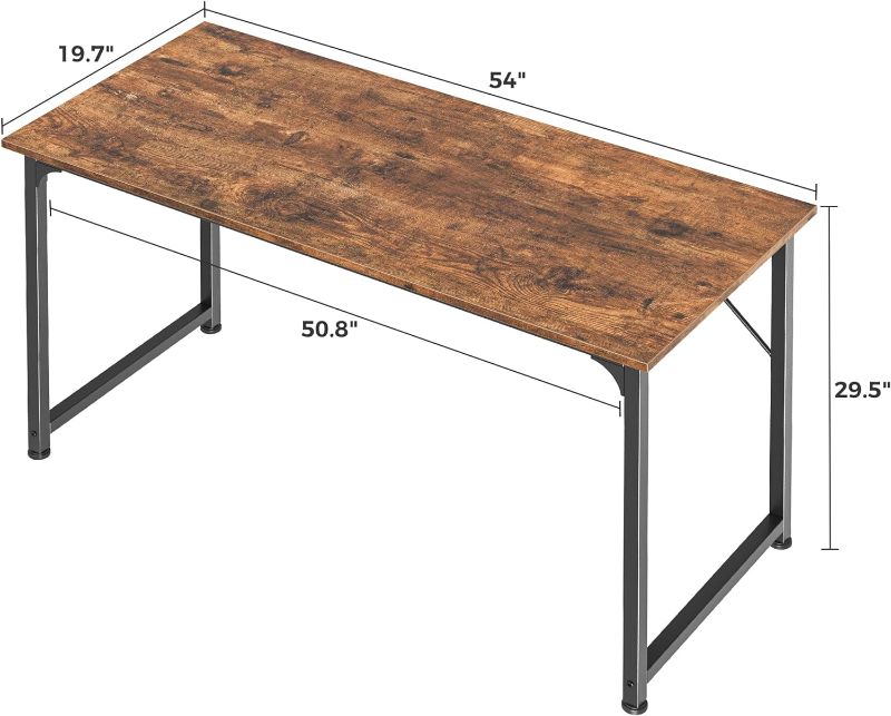 Photo 1 of 
Huuger Computer Desk, 55 Inch Office Desk, Gaming Desk with Storage, Writing Desk Work Desk for Home Office, Study, Modern Simple Desk, Large Legroom, Metal...
Color:Rustic Brown
Size:54inch