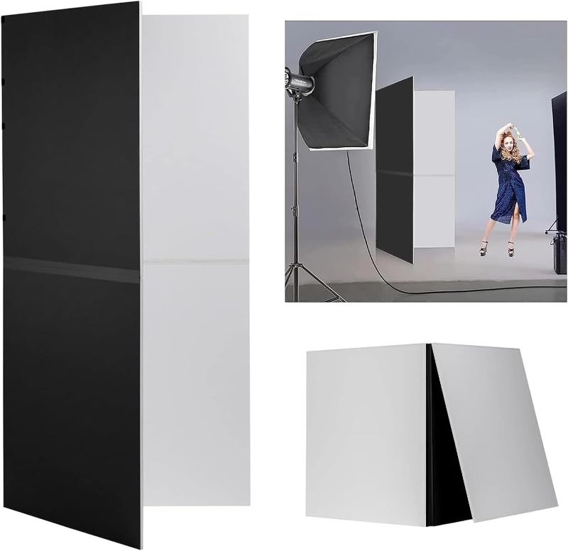 Photo 1 of 
Photography Foldable Reflector Backdrop, 78.7x78.7inch 2 in 1 Background Cardboard, Double Sided Black/White Light Diffuser Board, BEIYANG
Color:White