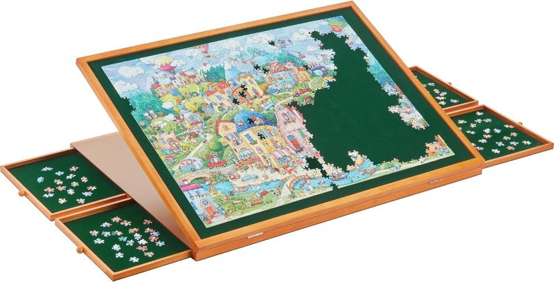 Photo 1 of 
YISHAN Heavy Duty Wooden Jigsaw Puzzle Board for 1500 Pieces Puzzle with Drawers and Cover, Adjustable Puzzle Table with Carry Handle, Portable Tilted...
Style:Tilting Puzzle Board