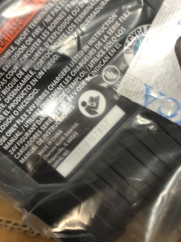 Photo 2 of ****DAMAGES TO BATTERY,STILL POWERS ON **** FLEX 24V Brushless Cordless 1/2-Inch 750 Ft-Lbs Mid-Torque Impact Wrench Kit with 5.0Ah Lithium Battery and 160W Fast Charger - FX1451-1C 750 Ft-Lbs w/5.0Ah Lithium Battery