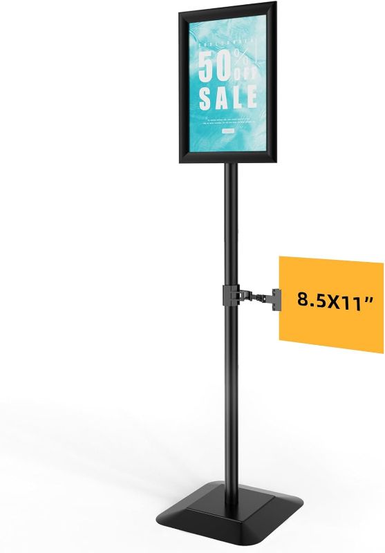 Photo 1 of 
EBLIKI Adjustable Sign Stand for Display, Heavy Duty Sign Holder Floor Stand with Base, Aluminum Snap Open Frame 8.5 x 11, with Anti-Slip Solid Steel Square...
Material Type:8.5x11inches (1 pack