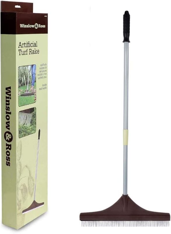 Photo 1 of 
Turf Rake for Artificial Grass with 32” to 52” Adjustable Steel Pole Turf Rake Broom - Easy Quick Remove Leaves, Shrubs, Pet Hairs, Debris from Turf,...
Style:Grass Broom with Adjustable Steel Telescope Handle