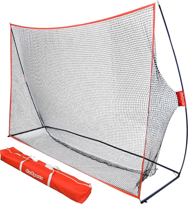 Photo 1 of 
GoSports Golf Practice Hitting Net - Choose Between Huge 10 ft x 7 ft or 7 ft x 7 ft Nets - Personal Driving Range for Indoor or Outdoor Use - Designed by...
Color:Standard 10’x7’ Golf Net - Red