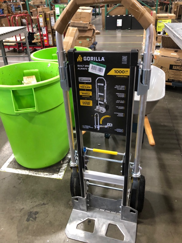 Photo 2 of 1,000 lbs. Capacity Convertible All Aluminum Hand Truck with Multi-Grip Power Handle, Wide Load Toe Plate Technology