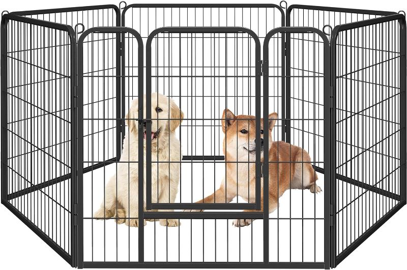 Photo 1 of 
Yaheetech Heavy Duty Wider Dog Playpen, 6 Panels Pet Fence for Medium/Small Animals Foldable Puppy Exercise Pen for Garden/Yard 48 Inch Height x 32 Inch Width
Pattern Name:6 Panels
Size:48"