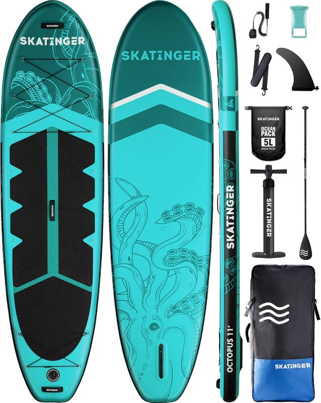 Photo 1 of 
Skatinger 11'x34'' Extra Wide Inflatable Paddle Board, Up to 420lbsPaddle Boards for Adults, Stable Stand Up Paddle Board, 2 People/Family,...