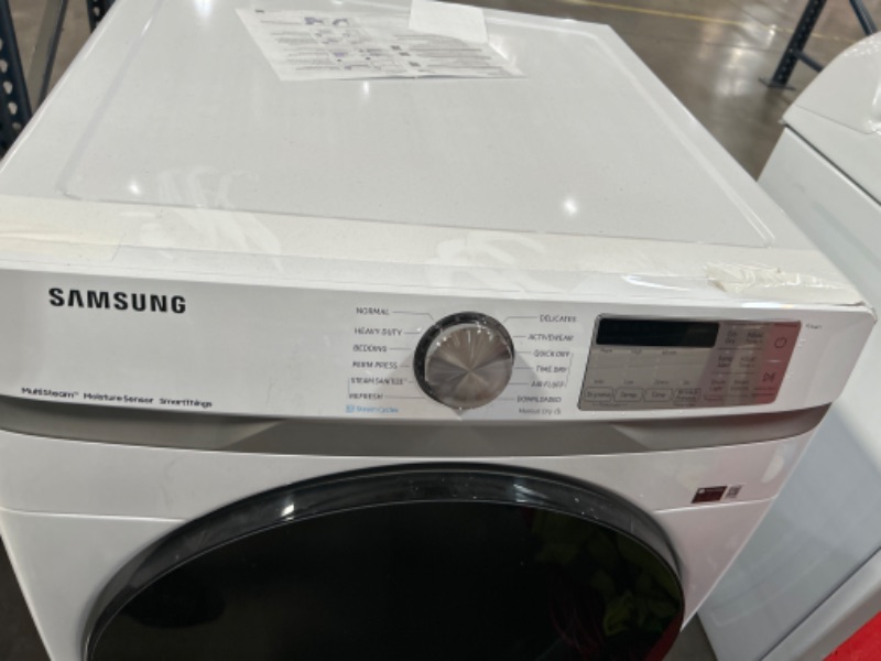 Photo 3 of Samsung 7.5-cu ft Stackable Steam Cycle Smart Electric Dryer (White)
