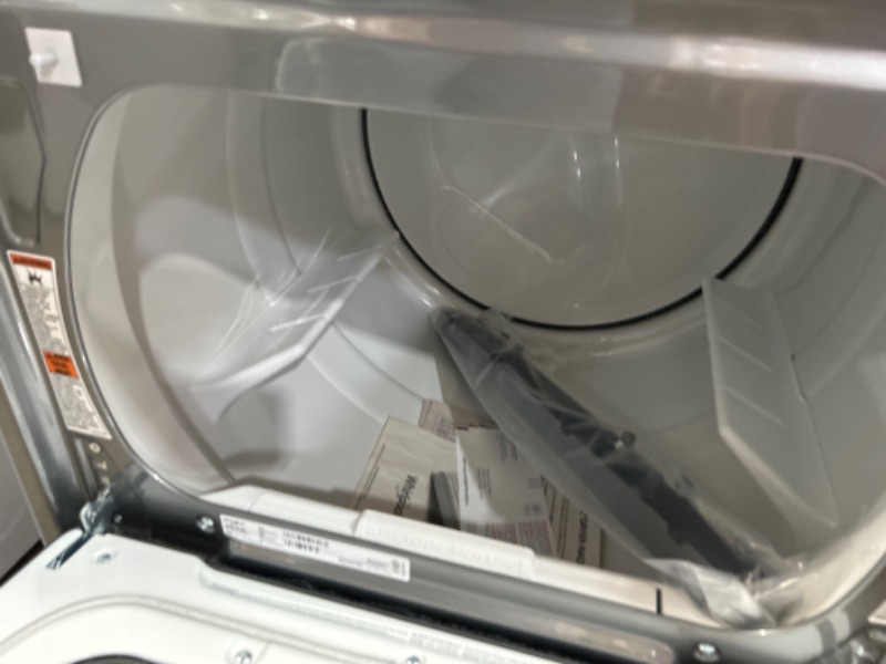 Photo 3 of Whirlpool Smart Capable 7.4-cu ft Steam Cycle Smart Electric Dryer (Chrome Shadow) ENERGY STAR
