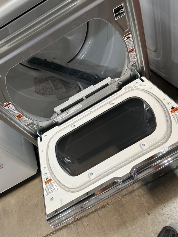 Photo 3 of Whirlpool Smart Capable 7.4-cu ft Steam Cycle Smart Electric Dryer (Chrome Shadow) ENERGY STAR
