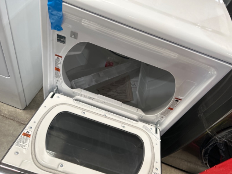 Photo 4 of Maytag Smart Capable 7.4-cu ft Steam Cycle Smart Electric Dryer (White) ENERGY STAR
