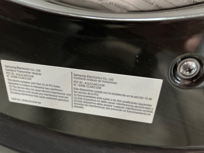 Photo 5 of Samsung 7.6-cu ft Stackable Steam Cycle Smart Electric Dryer (Brushed Black) ENERGY STAR
