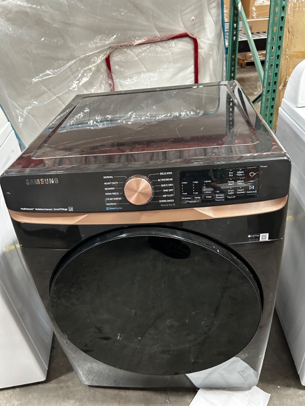 Photo 5 of ***PARTS ONLY NON-REFUNDABLE READ NOTES***Samsung 7.5-cu ft Stackable Steam Cycle Smart Electric Dryer (Brushed Black) ENERGY STAR
