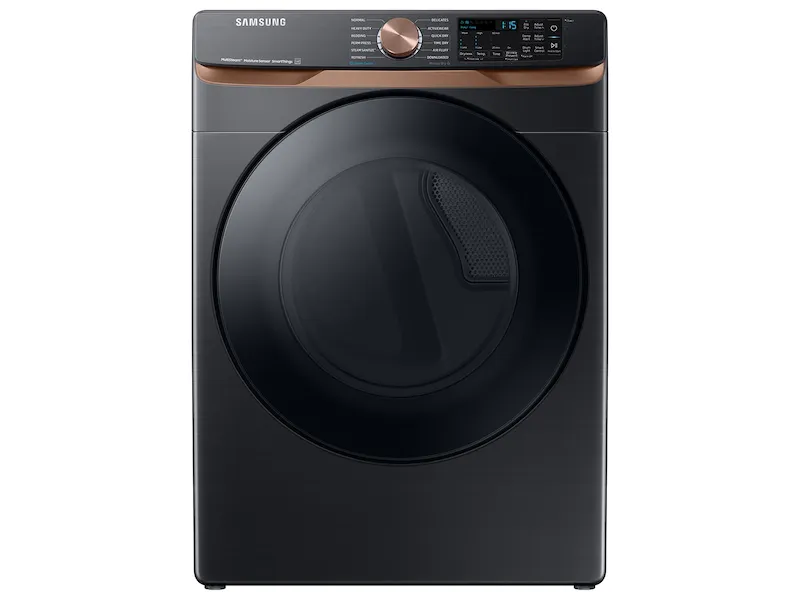 Photo 1 of Samsung 7.5-cu ft Stackable Steam Cycle Smart Electric Dryer (Brushed Black) ENERGY STAR
