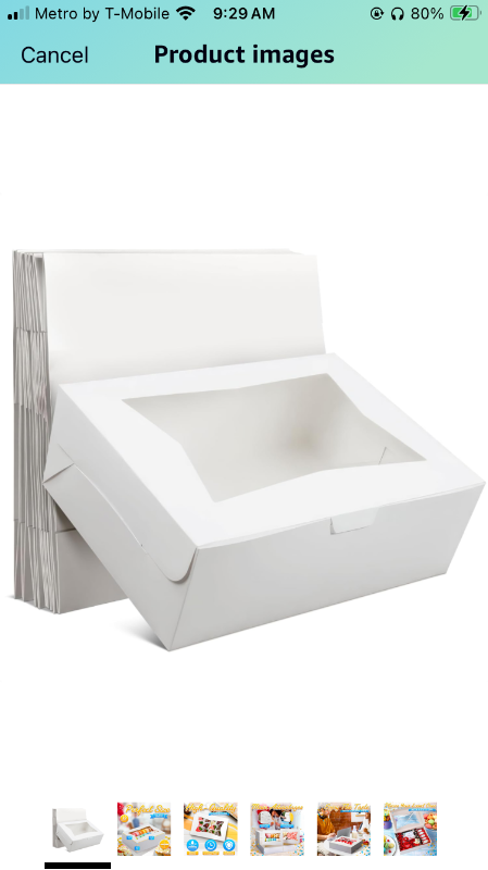 Photo 1 of 10Pcs White Cardboard Boxes with Lids -19x14x4 Inch Cake Boxes with Window White Cup Cake Boxes Cookie Packaging Boxes Half Sheet Cake Boxes Cardboard Storage Boxes with Lids Sheet Cake Boxes 19x14