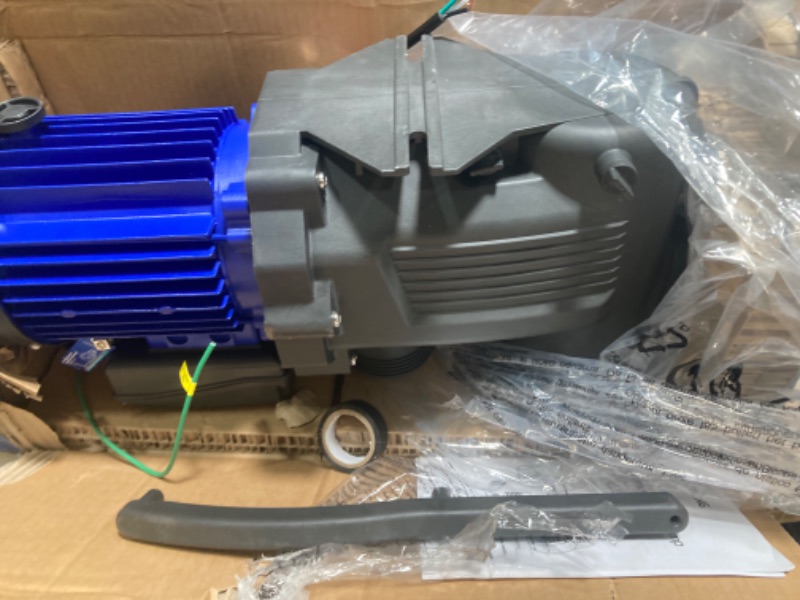 Photo 3 of ***USED - LIKELY MISSING PARTS - UNABLE TO VERIFY FUNCTIONALITY***
AQUASTRONG 3 HP In/Above Ground Pool Pump with Timer, 220V, 9350GPH, High Flow, Powerful Self Primming Swimming Pool Pumps with Filter Basket 220V 3hp + With Timer