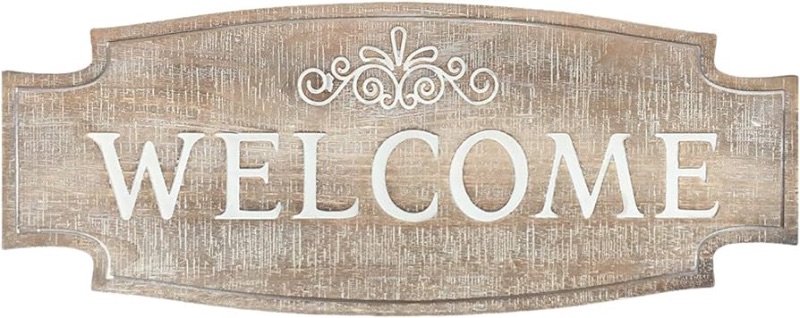 Photo 1 of (READ FULL POST) DeliDecor Large Welcome Sign Rustic Carved Wood Plaque Porch Decor, Vintage Farmhouse Front Door Decor Wall Hanging Signs Decoration Wall Art Housewarming Gifts, 23.6 x 9.5 inch