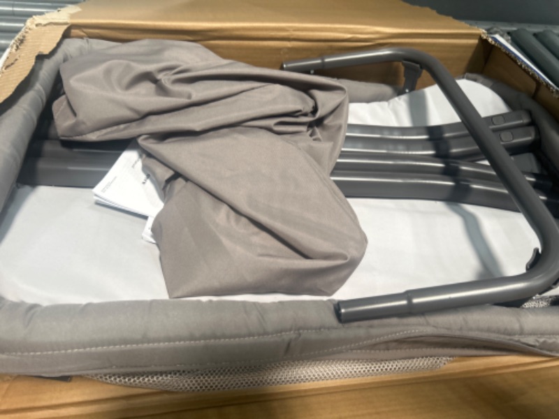 Photo 3 of ***USED - LIKELY MISSING PARTS - UNABLE TO VERIFY FUNCTIONALITY***
Chicco LullaGo® Anywhere Portable Bassinet, Lightweight, Space-Saving Baby Bassinet with Waterproof Mattress and Fitted Sheet, Travel Bassinet for Baby Includes Carry Bag | Sandstone/Grey 