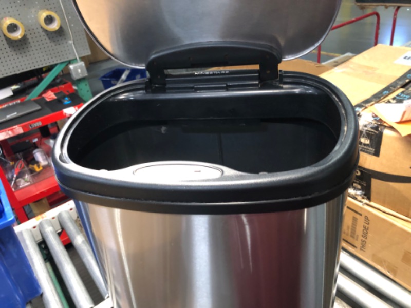 Photo 3 of ***USED AND DIRTY - MOTION SENSING FUNCTION DOESN'T WORK***
Nine Stars 13.2-gal Stainless Steel Motion Sensor Trash Can
