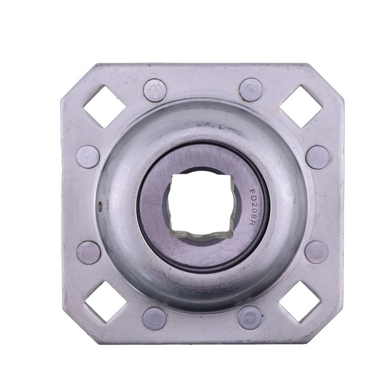 Photo 1 of 1-1/8" Square Disc Harrow Flange Bearing Unit FD208R1 ST208-1N FD208R1-1/8 ST208-1-1/8N DHU1-208 Bolt Holes 0.531" x 0.529"