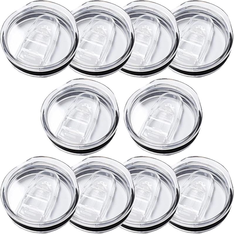 Photo 1 of 20 oz Skinny Tumbler Replacement Lids 10 Pack, HeyMoly Plastic Splash Resistant Lids Covers Spill Proof for Skinny Tumbler Lid 20 oz, Clear Cup Covers for 2.76 Inch Mouth Tumbler Cooler 10 Pack