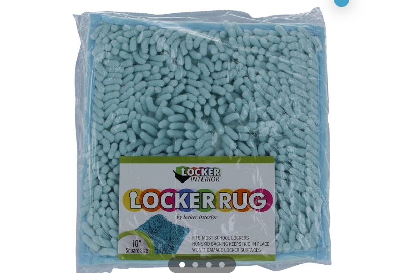 Photo 1 of 10" Square Locker Fur Rug Carpet (Aqua/Teal Green/Azure)