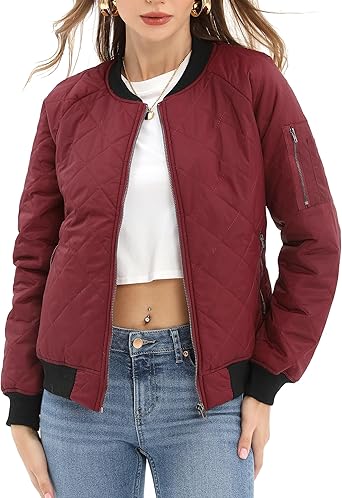 Photo 1 of Amazon Essentials Women's Lightweight Long-Sleeve Water-Resistant Packable Puffer Jacket (Available in Plus Size) Medium RED