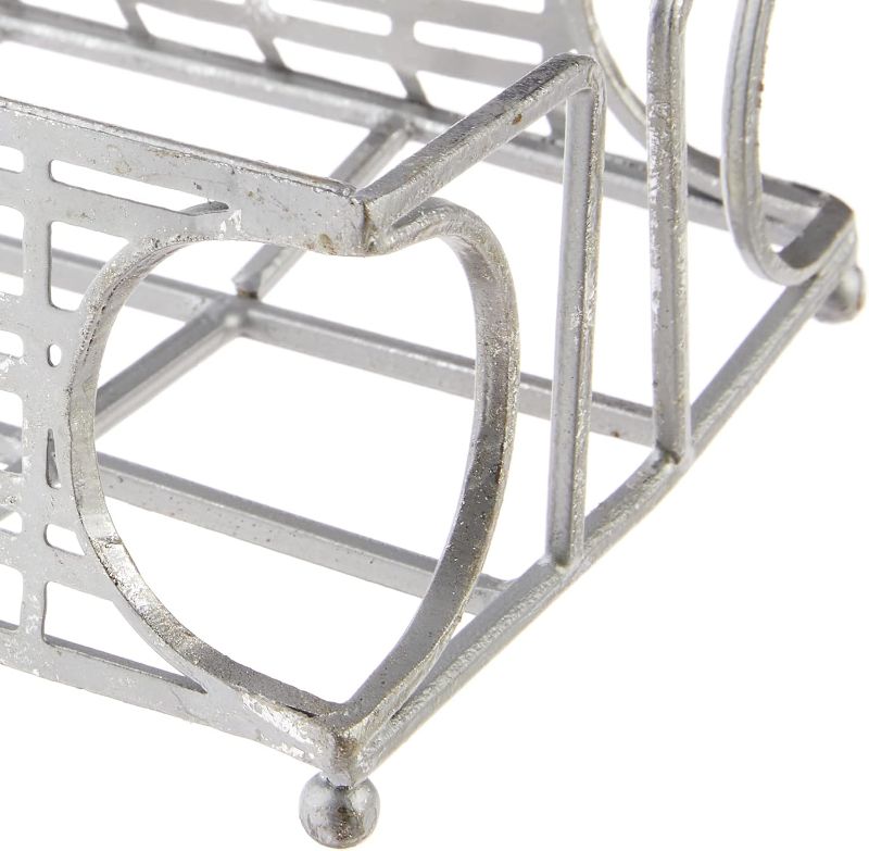 Photo 3 of (READ FULL POST) Boston International New York Art Deco Stripes Guest Towel Holder Caddy, 8.75 x 4.75-Inches, Silver Foil 8.75 x 4.75-Inches Silver Foil