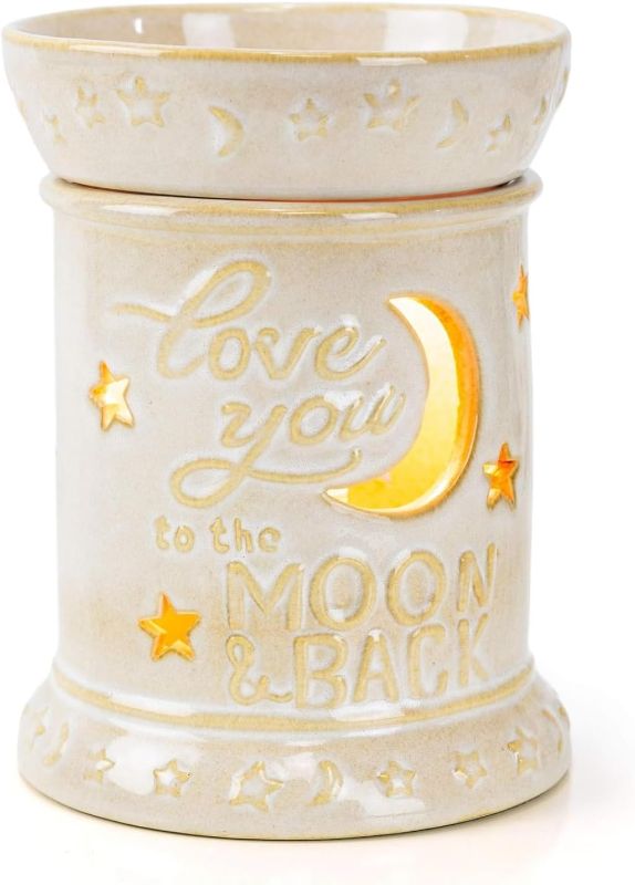 Photo 1 of 
VP Home Wall Plug-in Wax Warmer - Love You to The Moon & Back Ceramic Electric Fragrance Candle Warmer Night Light - for Scented Wax, Essential Oils