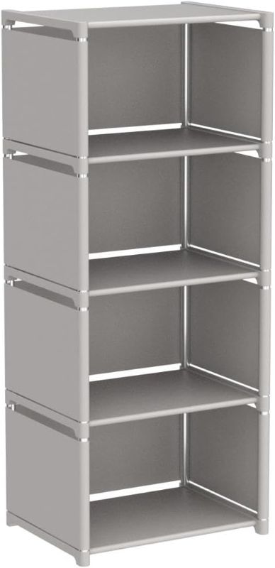 Photo 1 of 
RIIPOO Storage Organizer Shelves for Bedroom Closet 4 Cube, Space-Saving 5-Layer Bookshelf | Compact Bookcase Unit Ideal for Small Spaces Grey