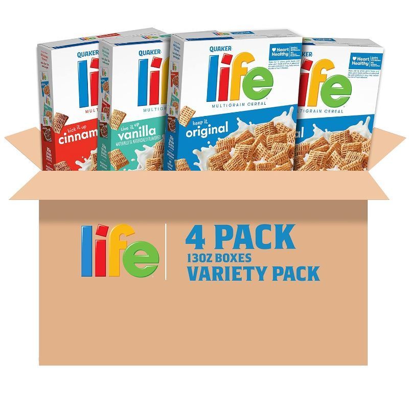 Photo 1 of 	BB: 06/24/24 Quaker Life Breakfast Cereal, 13 Ounce (Pack of 4)