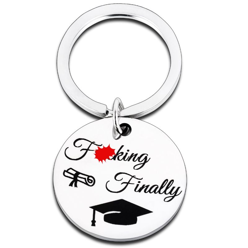 Photo 1 of  Graduation Keychain, Inspirational Gift: " F WORD FINALLY"