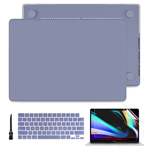 Photo 1 of Batianda Case for New MacBook Pro 16'' 2021 Release Model A2485 M1 Pro Max, Plastic Hard Shell Cover with Keyboard Cover for Mac Pro 16 Inch inch (Not fit 2029 2020 Pro 16), Lavender Gray