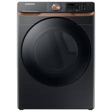 Photo 1 of ****CANOT TEST, MISSING POWER CORD ****Samsung 7.5-cu ft Stackable Steam Cycle Vented Smart Electric Dryer (Brushed Black) ENERGY STAR
