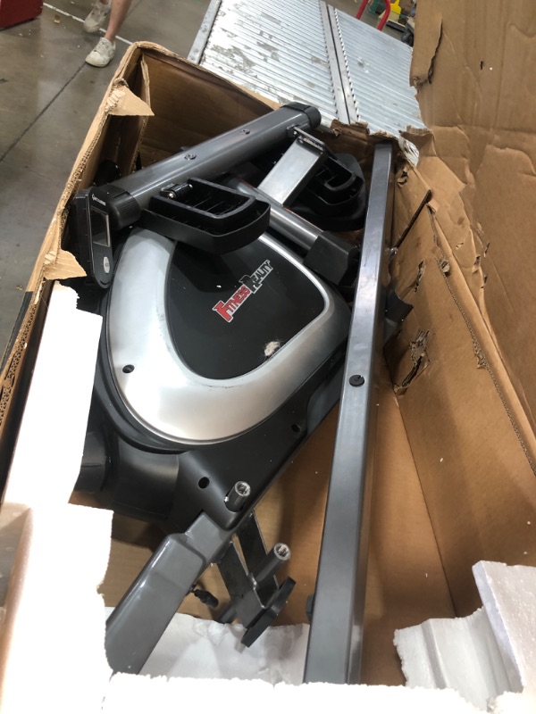 Photo 4 of ***USED - LIKELY MISSING PARTS - UNABLE TO VERIFY FUNCTIONALITY***
Fitness Reality Magnetic Rowing Machine with Bluetooth Workout Tracking Built-In, Additional Full Body Extended Exercises, App Compatible, Tablet Holder, Rowing Machines for Home Use